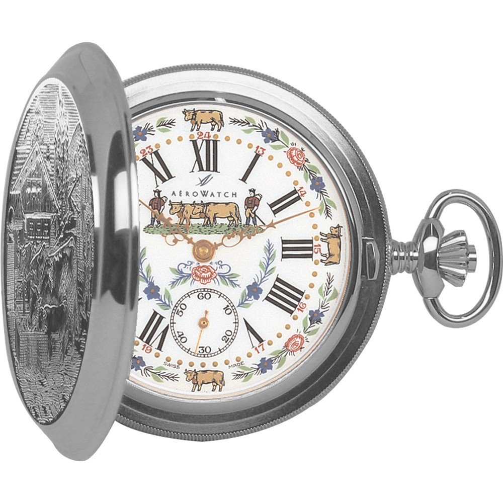 Montres de poche Aerowatch Pocket watches 55626-NI01 Savonnettes