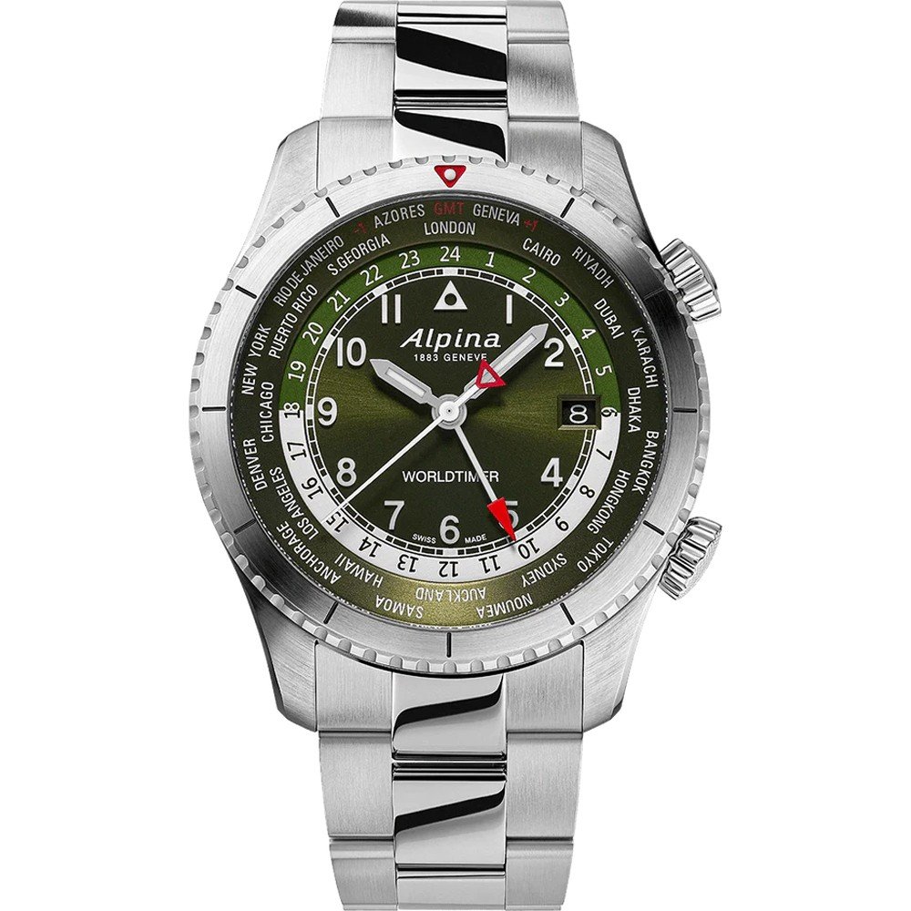 Alpina Startimer AL-255GR4S26B Startimer Pilot Worldtimer Watch