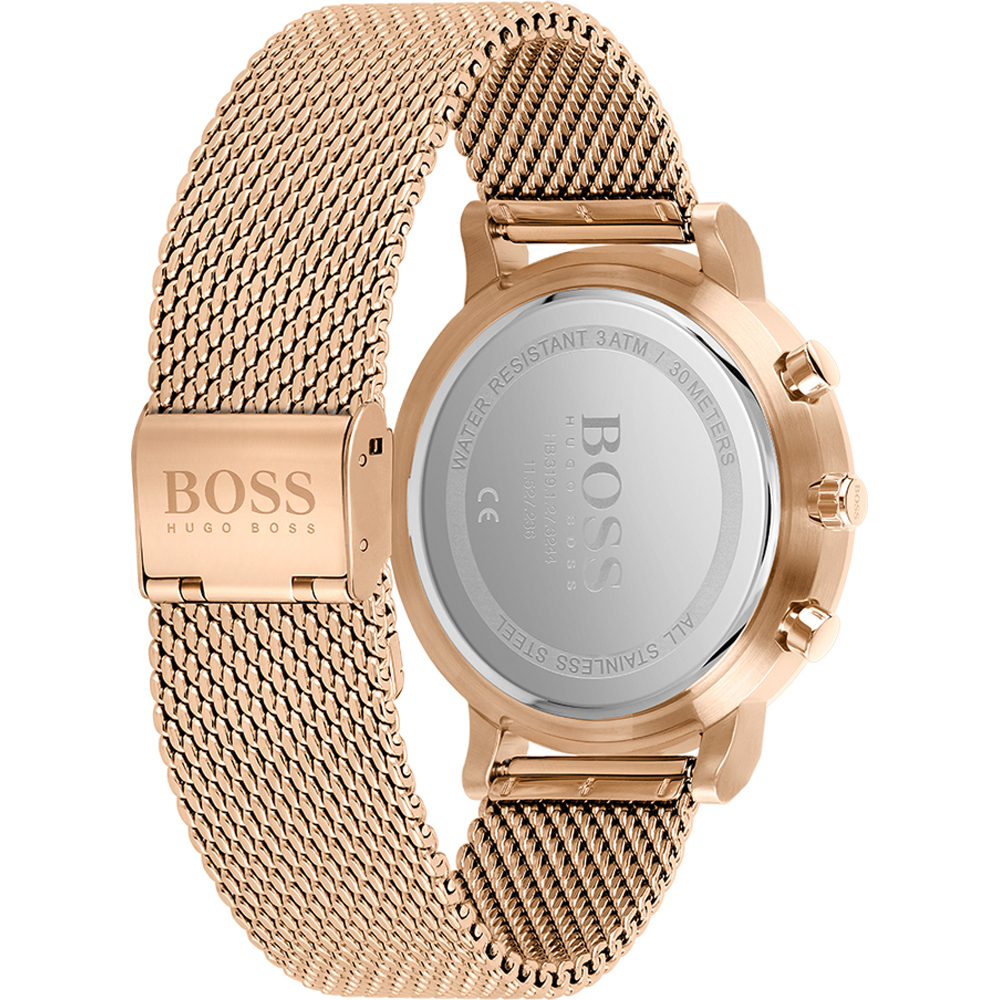 hugo boss rose gold watch