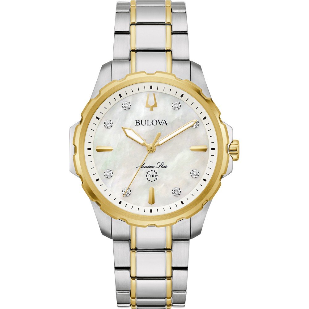 Bulova watch marine star on sale 100m