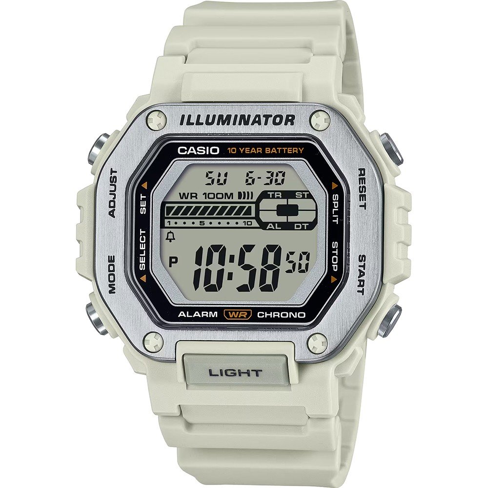 Casio Collection MWD-110H-8AVEF Metal Covered Square Digital Watch