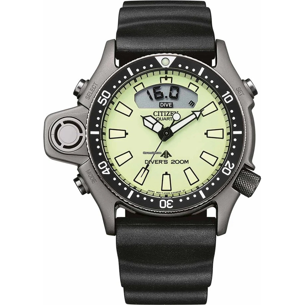 Men's Citizen Eco-Drive Promaster Aqualand Diver's Depth Sensor Watch  BN2037-03E