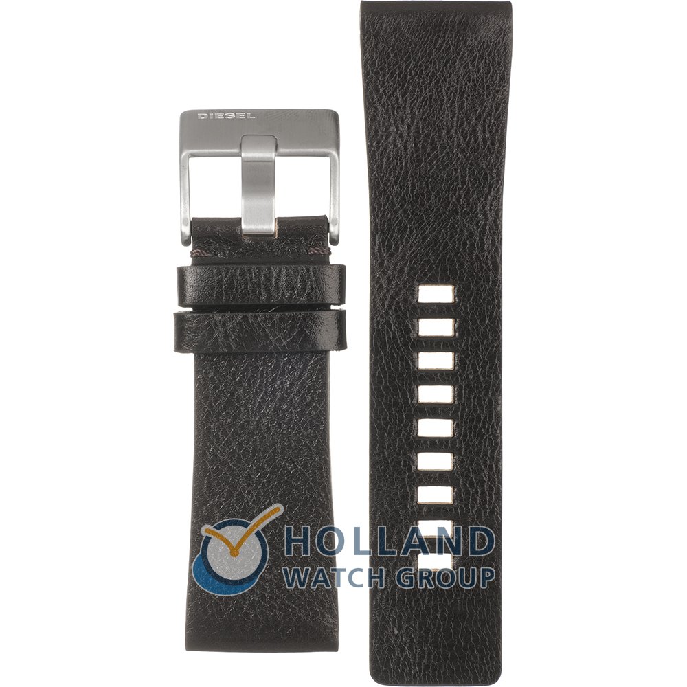 Diesel watch store black leather strap