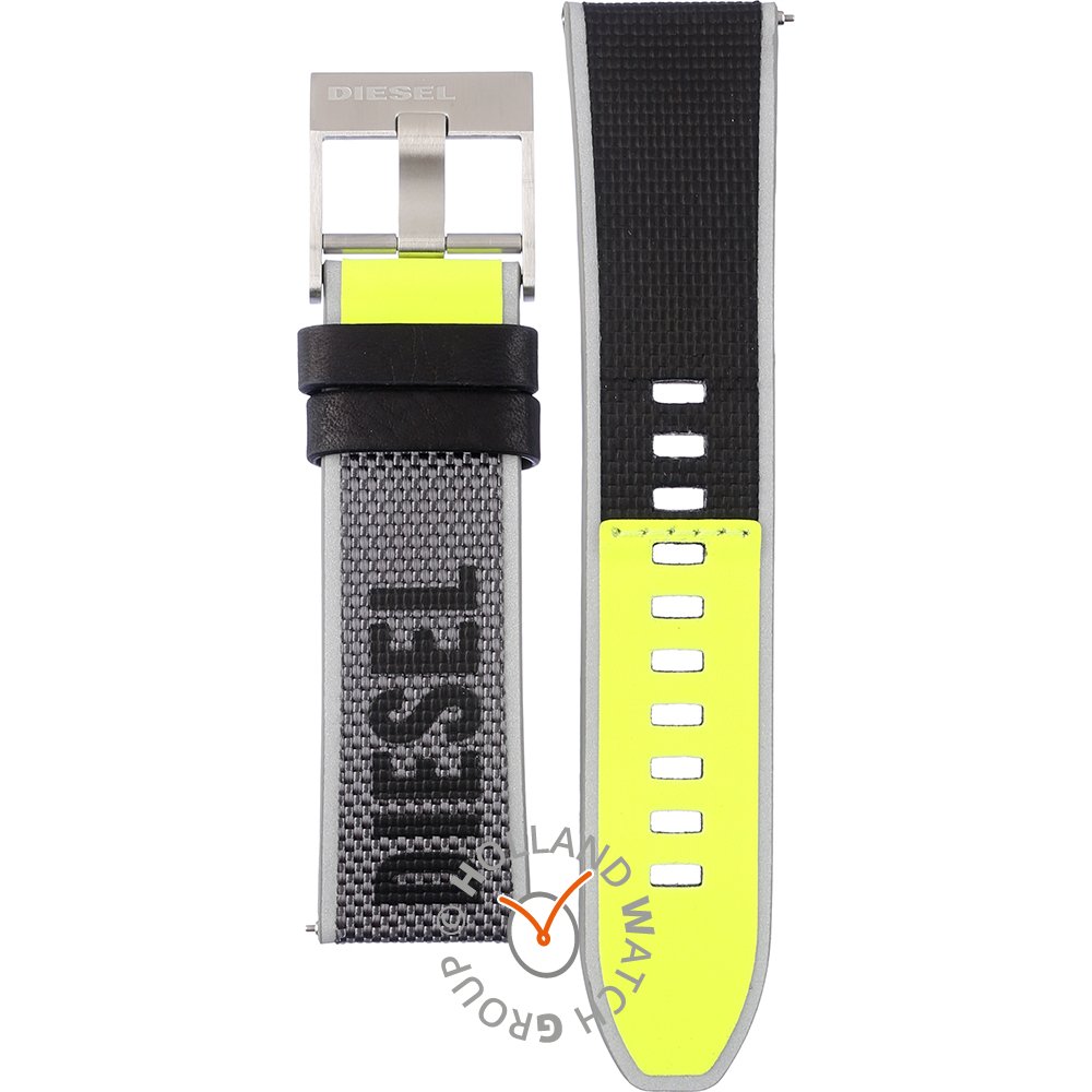 Diesel Cliffhanger 2.0 Men's Black Silicone Strap Watch & Logo Bracelet Set  | H.Samuel