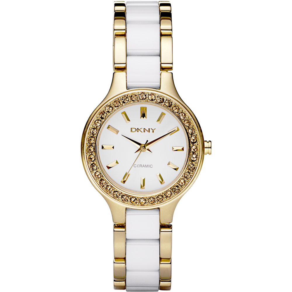 DKNY NY8140 watch - Broadway Small Ceramic Gold White