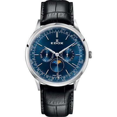 Edox 40101-3C-BUBN1 Les Vauberts Watch