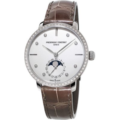 Frederique Constant FC Ladies FC-703SD3SD6 Slimline Moonphase Manufacture Watch