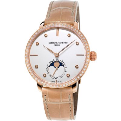 Frederique Constant FC Ladies FC-703VD3SD4 Slimline Moonphase Manufacture Watch