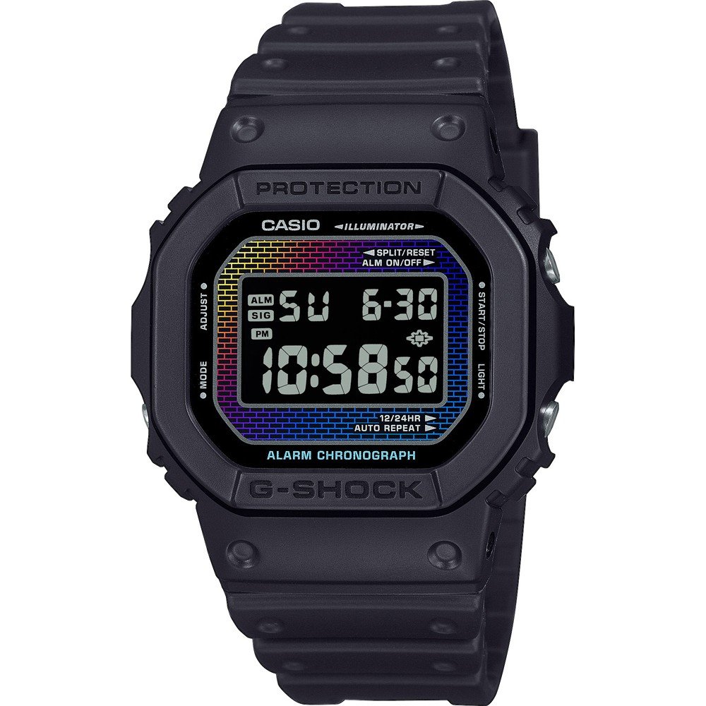 G-Shock Classic Style DW-5600RW-1ER Rainbow Brick Wall Zegarek