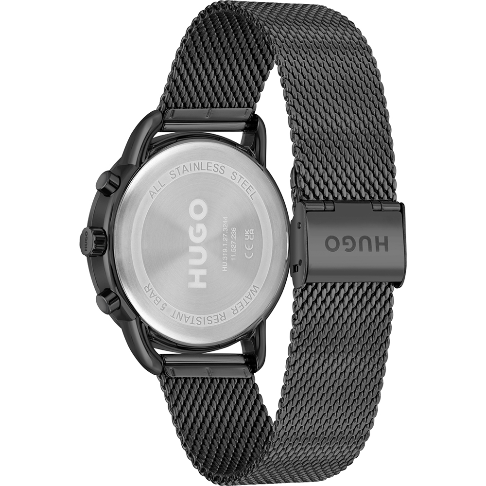 hugo boss black mesh watch