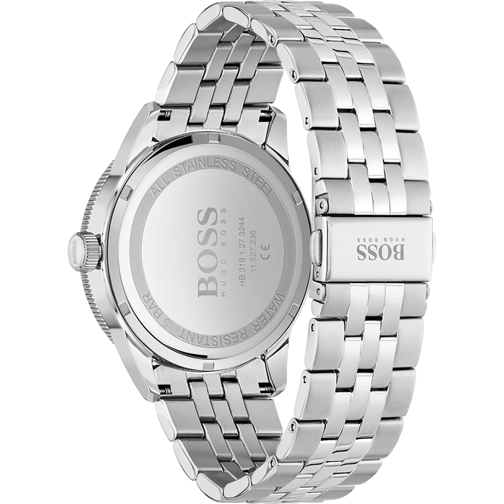 hugo boss watch silver and blue