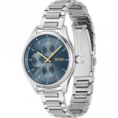 hugo boss blue and silver watch