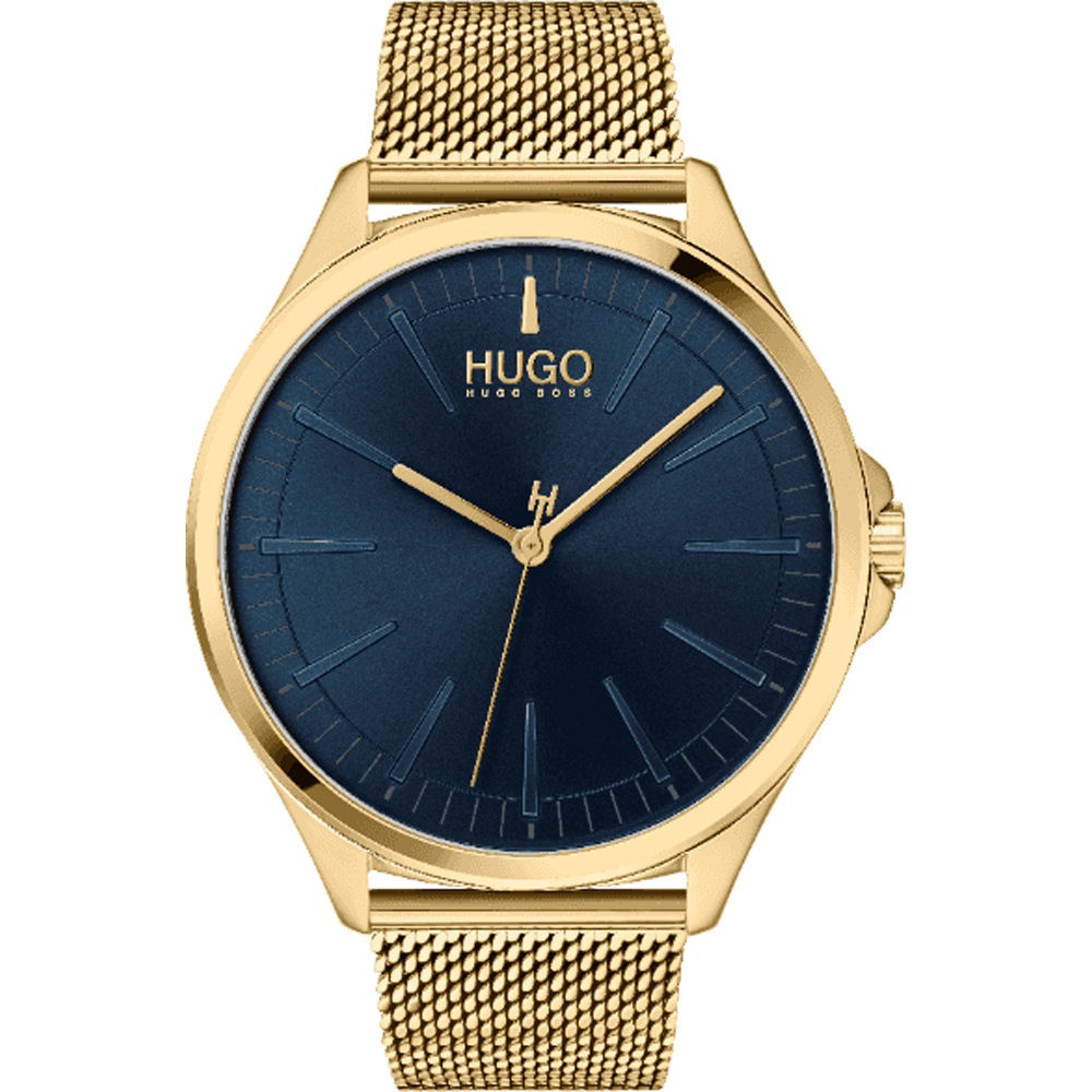 gold and blue hugo boss watch