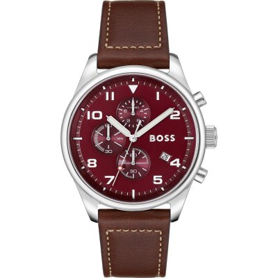 Hugo Boss Allure Chronograph Leather Strap Watch