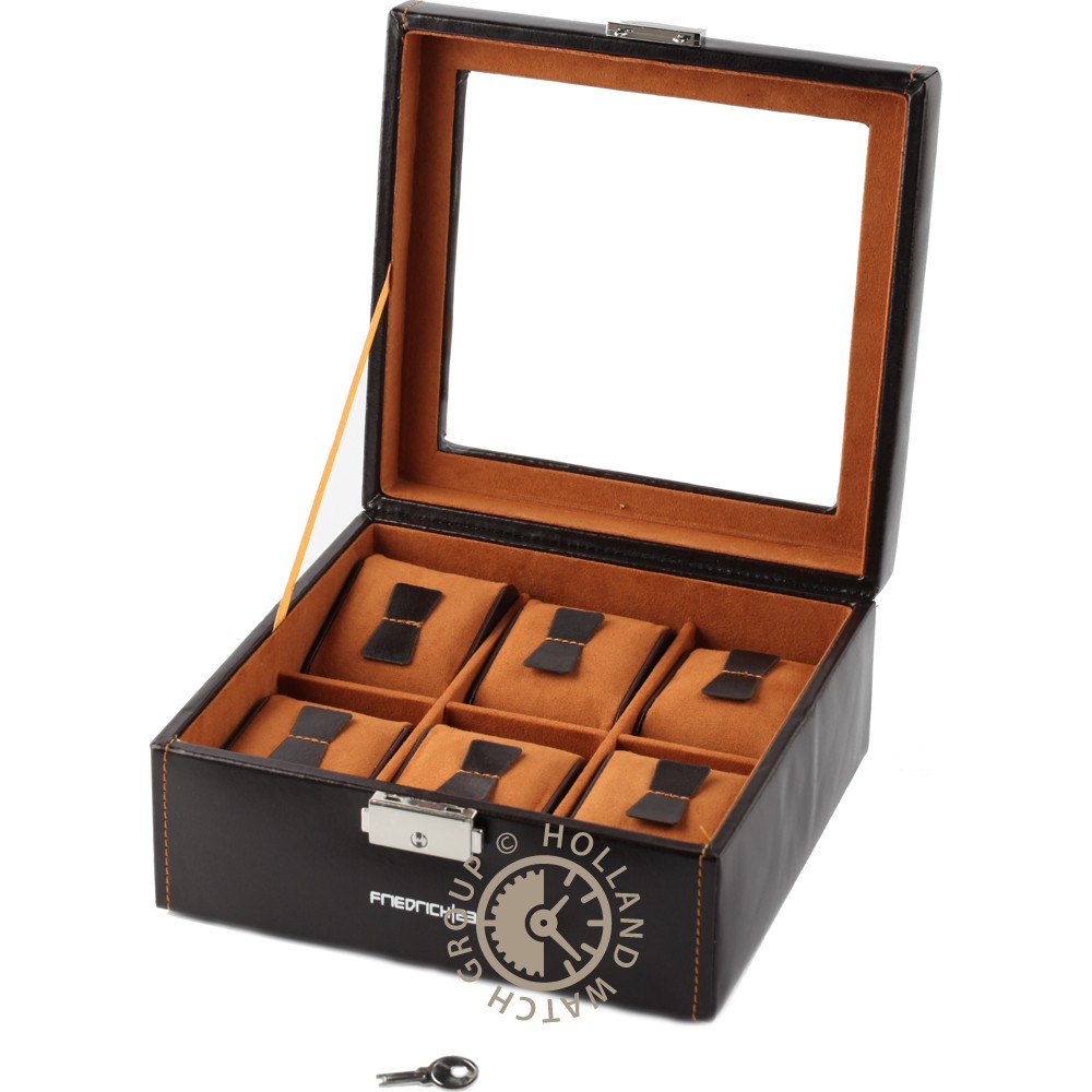 Boîte à montres HWG Accessories bond-6-brown1 Watch storage box