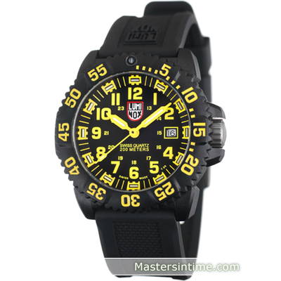 Luminox Watch Time 3 hands Navy Seal Colormark Yellow A.3055