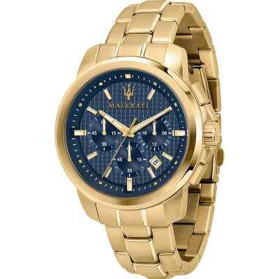 Reloj Maserati hombre R8873640005 Sfida acero inoxidable multifunción  dorado