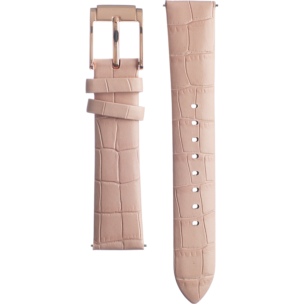 michael kors pink leather strap watch