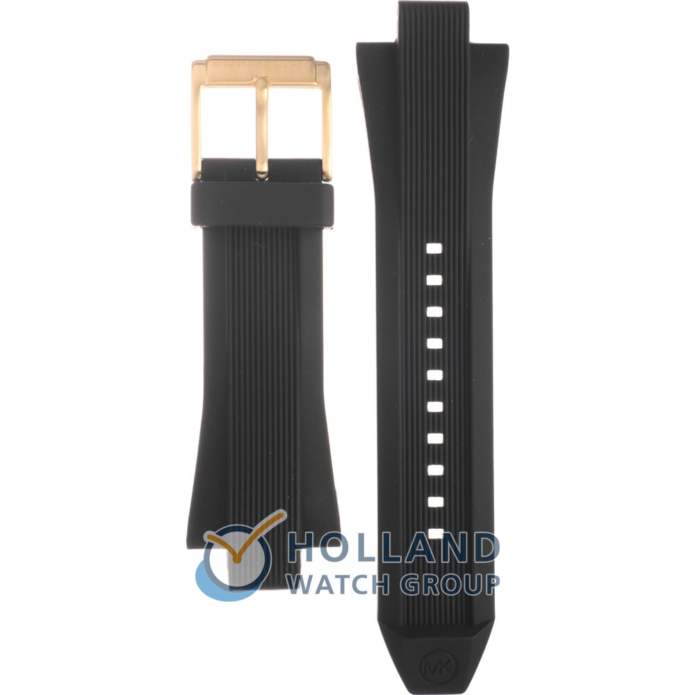 Michael Kors Mens Black Logo Rubber 4244mm Apple Watch Band  Dillards
