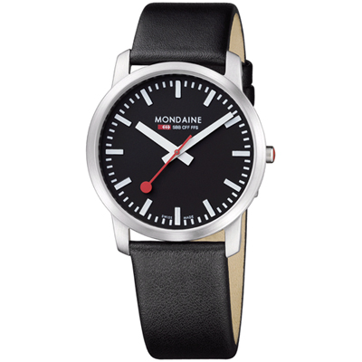 Mondaine Watch Time 3 hands Simply Elegant A672.30350.14SBB