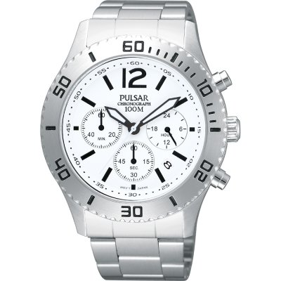 Pulsar Watch Chrono PT3105 Gent Chrono White PT3105X1