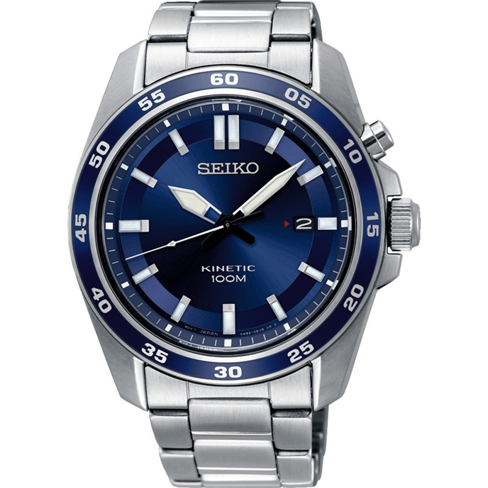 Sold at Auction: A BOXED MENS SEIKO KINETIC WATCH 5M62. Dial 4cm incl  crown, with spare links.