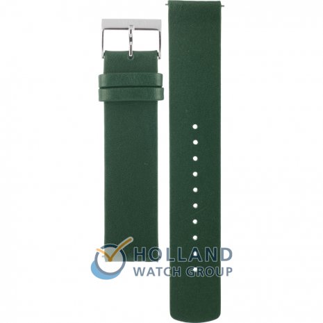 skagen aaren green leather watch