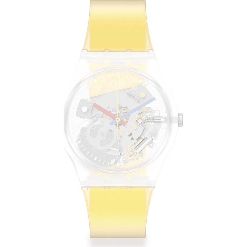 Swatch Plastic - Standard Gent AGE291 Clearly Yellow Striped Strap