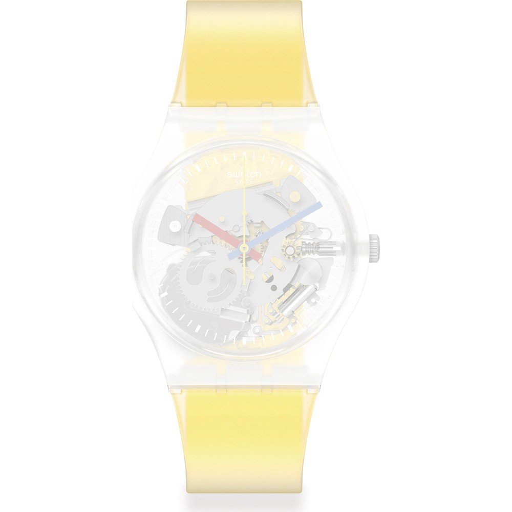 Swatch Standard Gent AGE291 Clearly Yellow Striped Strap