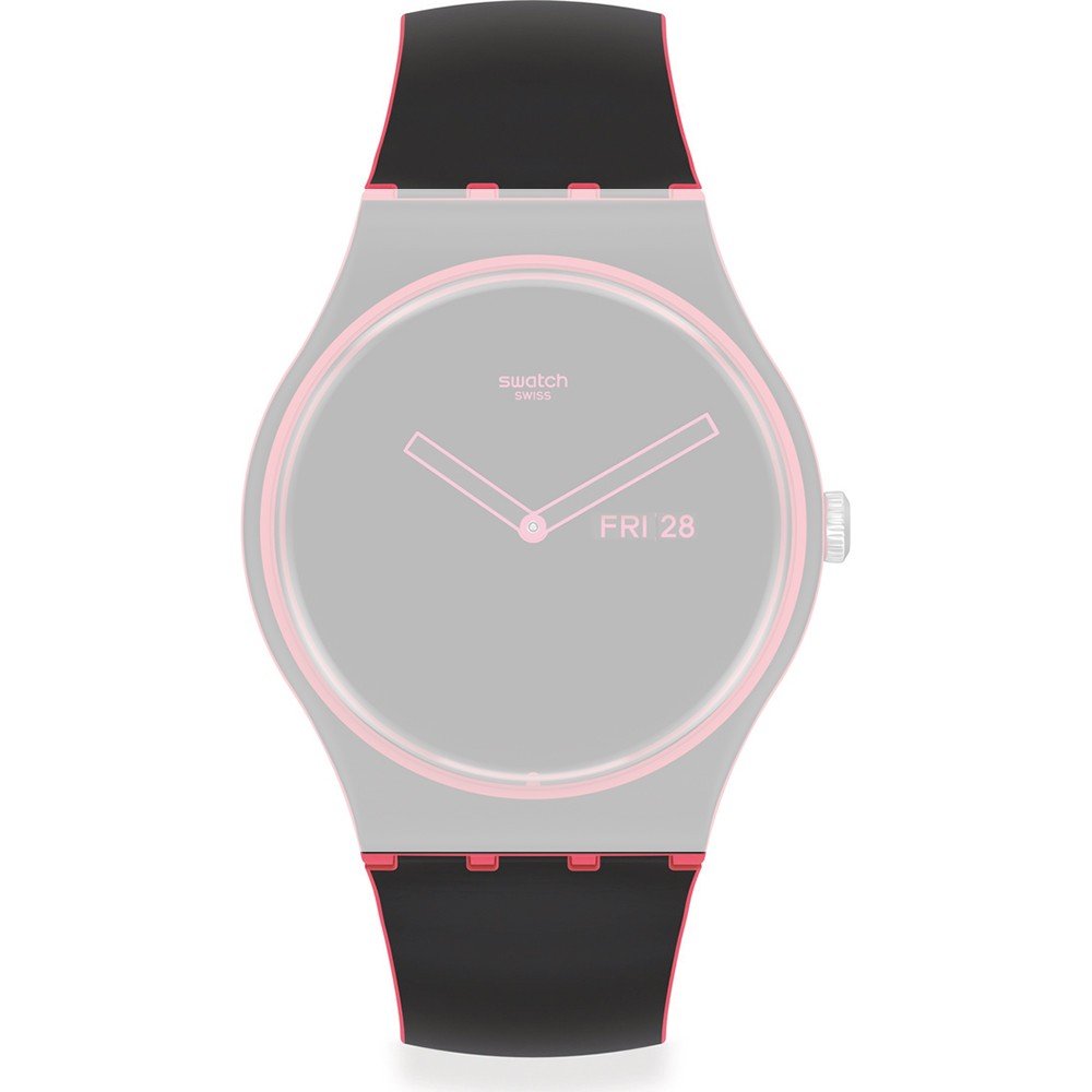 Swatch NewGent Bioplastic ASO29P700 Minimal Line Pink Strap