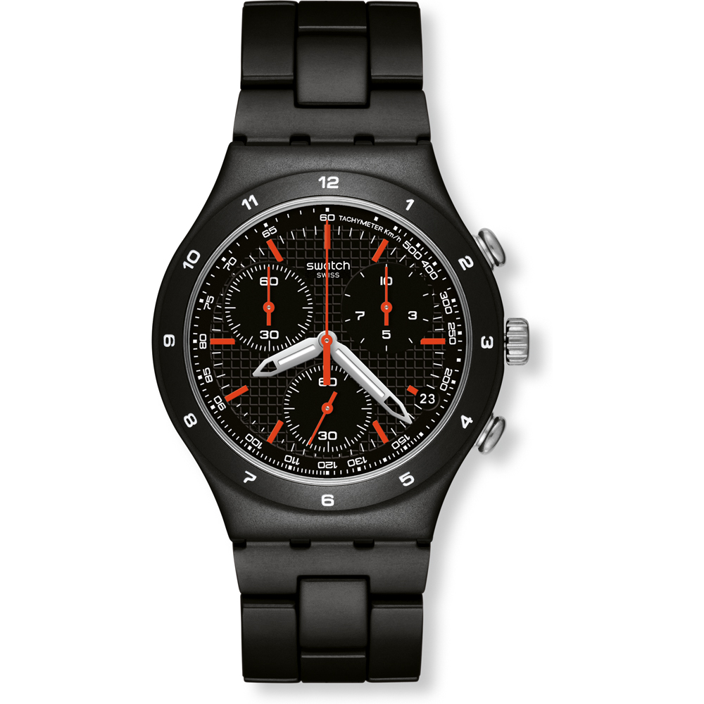 Swatch Irony Chrono YCB4019AG Black Coat Watch