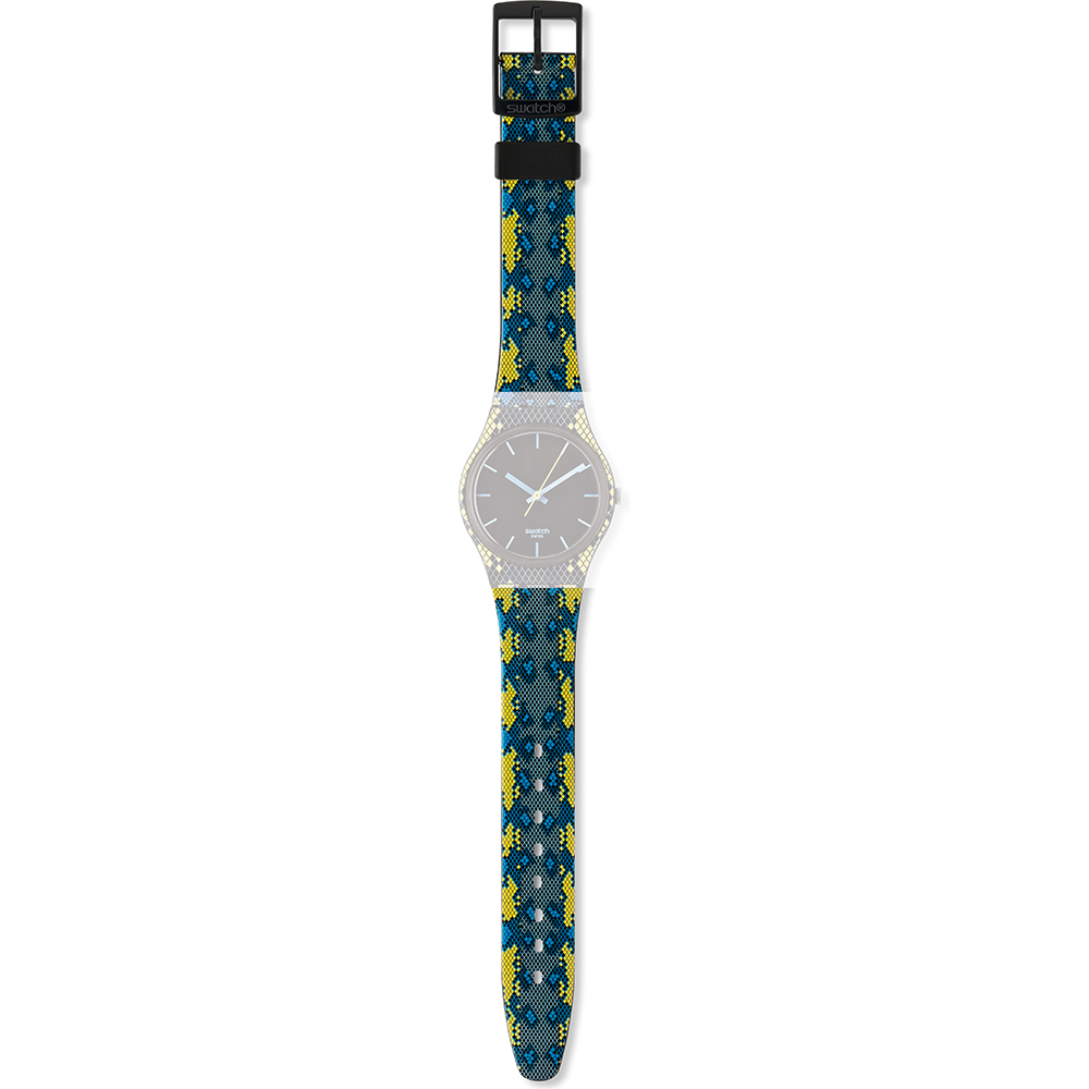 Swatch AGB254 Strap - GB254 Snaky Blue
