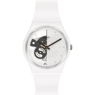 Swatch Originals Medium (34mm) SO31W101 Live Time White Watch