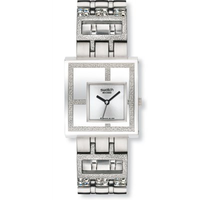 Swatch Lady Square YUS100G Mirror Time Watch