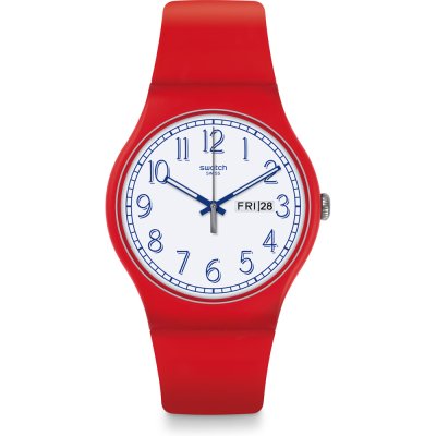 Swatch Originals Large (41mm) SUOR707 Red Me Up Watch