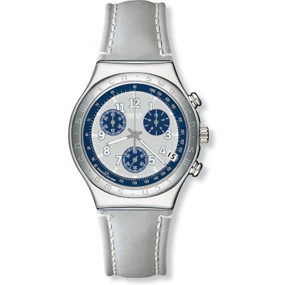 Swatch Irony Chrono YCS403 Secret Agent Light Grey Watch