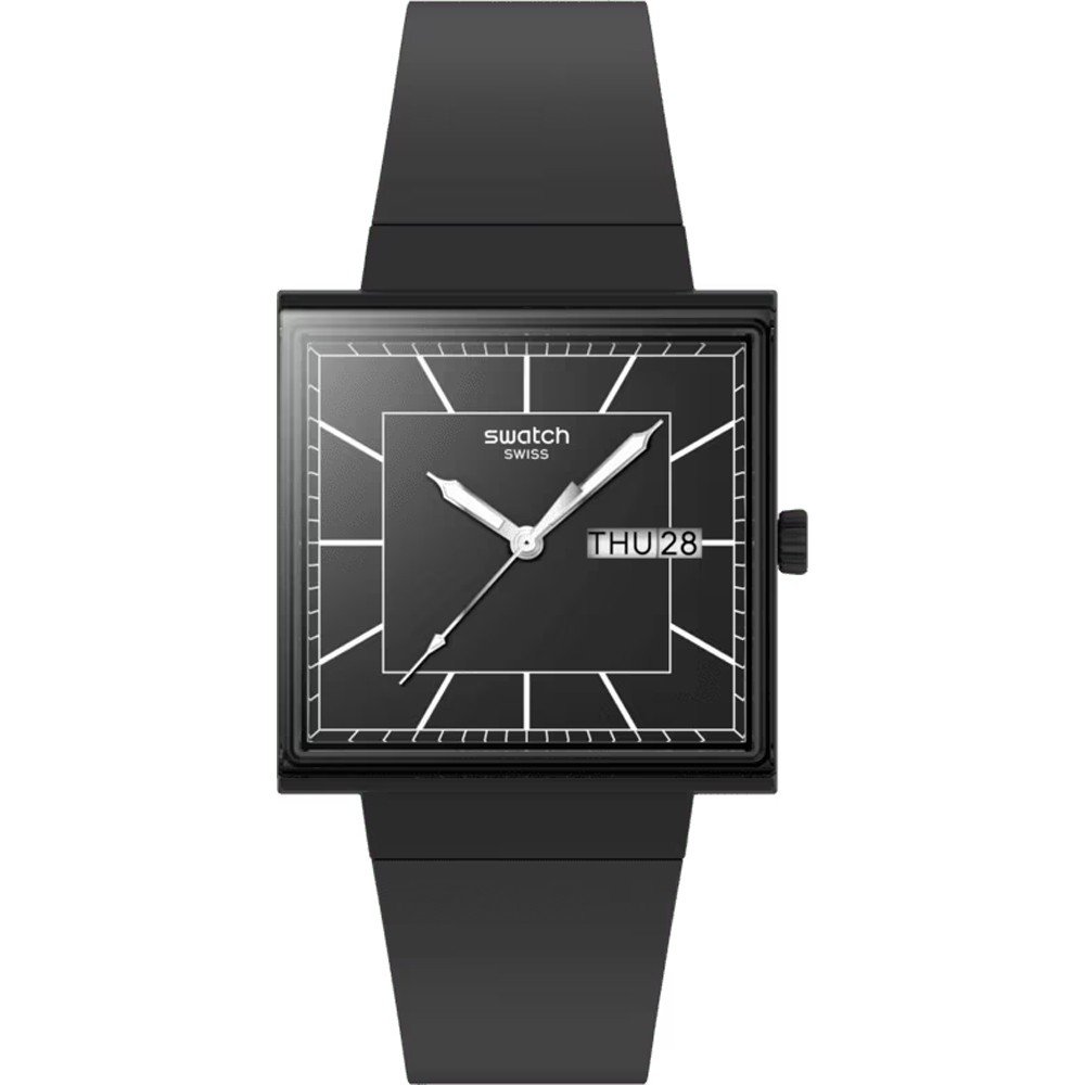 Swatch What If - Square SO34B701 What If... Blackagain? Watch