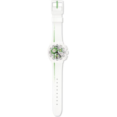 Swatch Chrono Plastic SUIW409 Street Map Green Watch