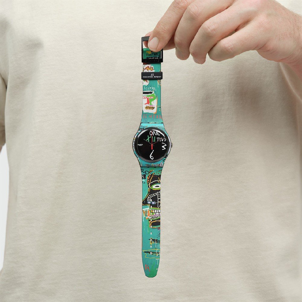 Swatch NewGent SUOZ356 Ishtar by Jean-Michel Basquiat Watch