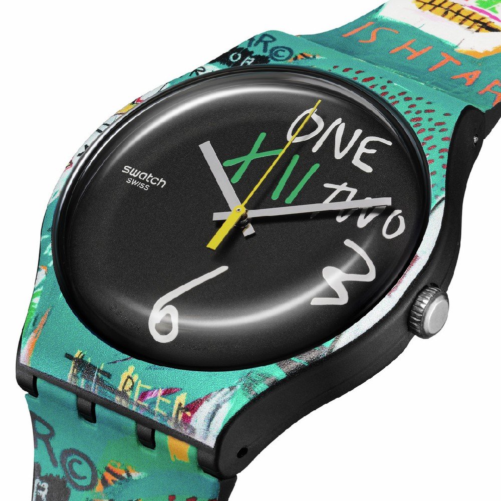 Swatch NewGent SUOZ356 Ishtar by Jean-Michel Basquiat Watch