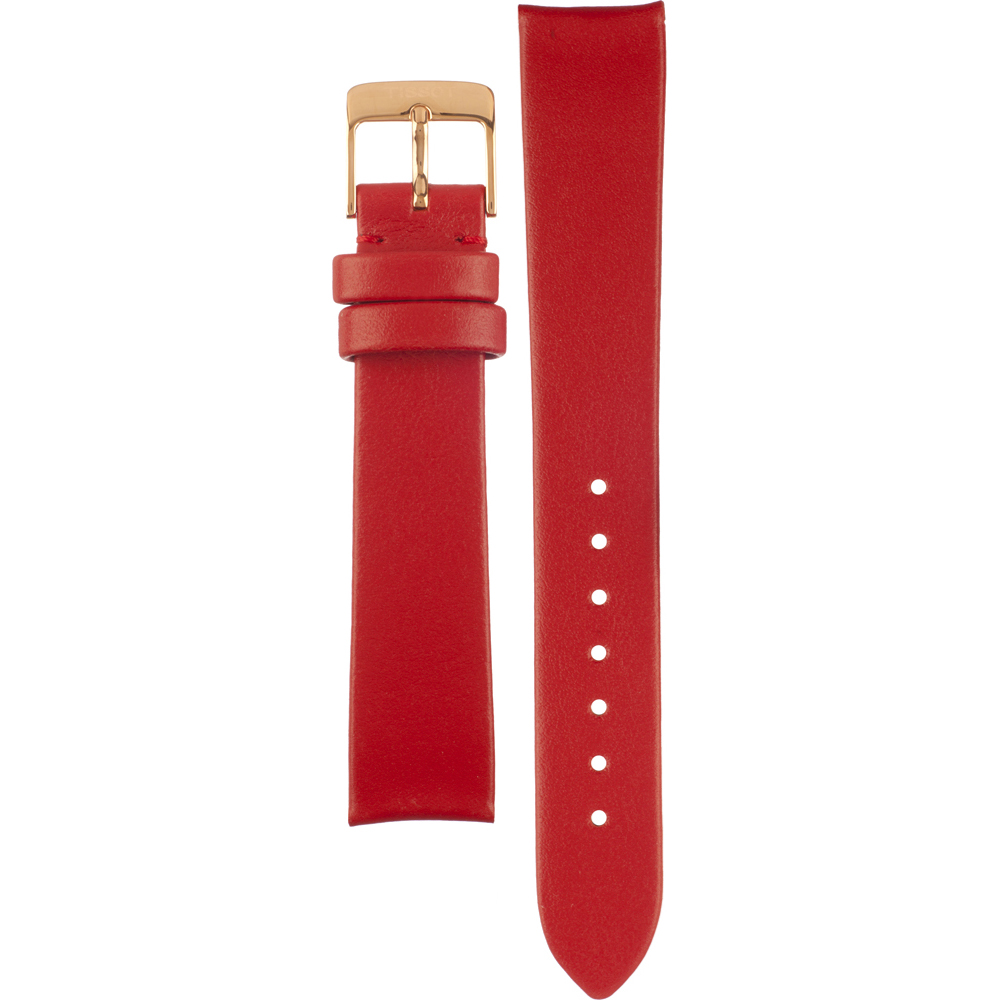 Tissot red 2024 leather watch