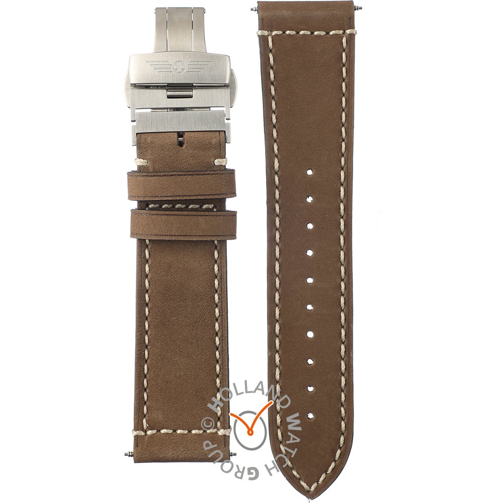 swiss army watch brown leather band